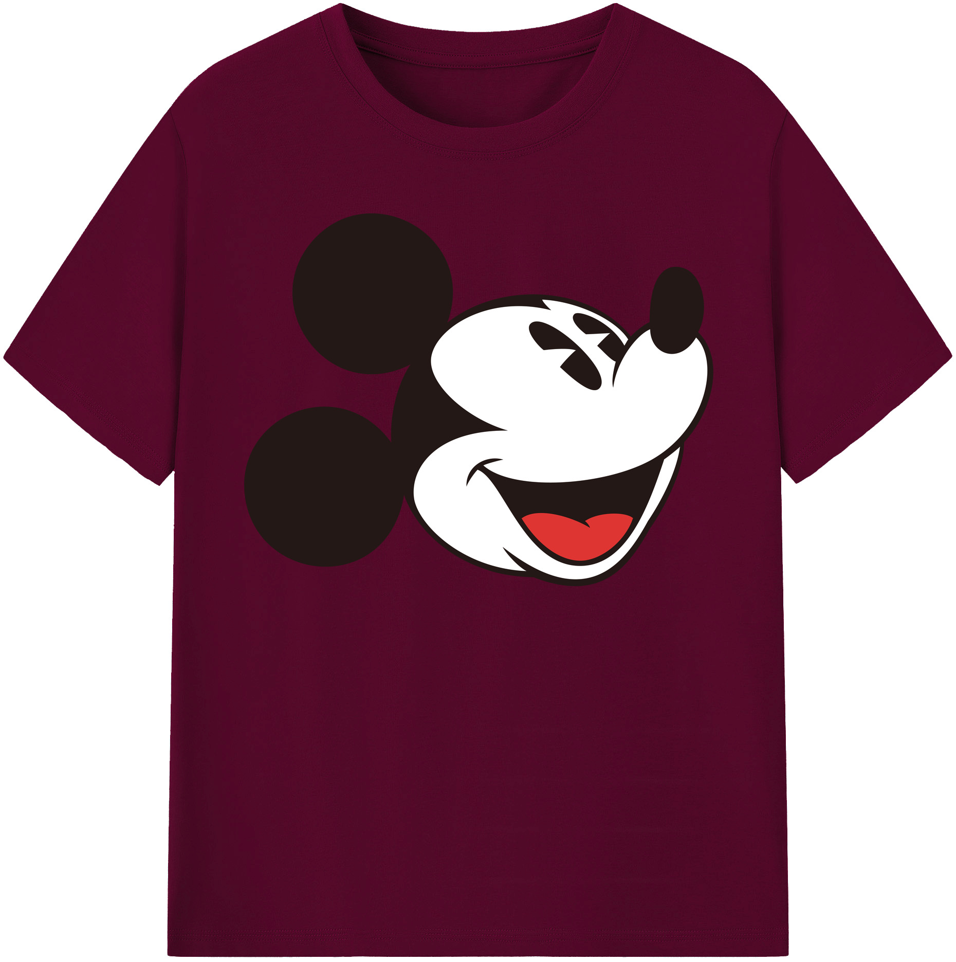 （画像用） ミッキーマウス Mickey Mouse レディースカジュアルプリントTシャツ（綿100％）
